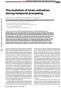 Cover page: The evolution of brain activation during temporal processing