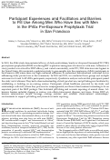 Cover page: Participant Experiences and Facilitators and Barriers to Pill Use Among Men Who Have Sex with Men in the iPrEx Pre-Exposure Prophylaxis Trial in San Francisco
