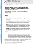 Cover page: Examining trait-like factors as predictors of state-level responses to food intake in women with bulimia nervosa, purging disorder, and controls.