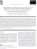 Cover page: Conjugated linoleic acid inhibits glucose metabolism, leptin and adiponectin secretion in primary cultured rat adipocytes