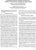 Cover page: Quantifying the Dynamics of Interpersonal Interaction: A Primer on Cross-Recurrence Quantification Analysis using R