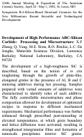 Cover page: Development of high performance ABC-silicon carbide: Processing and microstructure