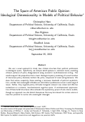 Cover page: The Space of American Public Opinion: Ideological Dimensionality in Models of Political Behavior