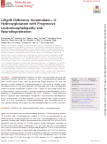 Cover page: L2hgdh Deficiency Accumulates l-2-Hydroxyglutarate with Progressive Leukoencephalopathy and Neurodegeneration