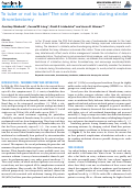 Cover page: To Tube or Not to Tube? The Role of Intubation during Stroke Thrombectomy