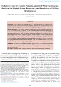 Cover page: Palliative Care Services in Patients Admitted With Cardiogenic Shock in the United States: Frequency and Predictors of 30-Day Readmission.