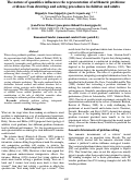 Cover page: The nature of quantities influences the representation of arithmetic problems:
evidence from drawings and solving procedures in children and adults