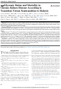 Cover page: Glycemic Status and Mortality in Chronic Kidney Disease According to Transition Versus Nontransition to Dialysis.