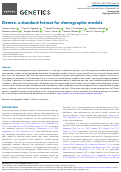 Cover page: Demes: a standard format for demographic models