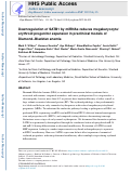 Cover page: Downregulation of SATB1 by miRNAs reduces megakaryocyte/erythroid progenitor expansion in preclinical models of Diamond-Blackfan anemia.