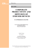 Cover page: Corporate Productivity and Diffusion of Enduser Devices