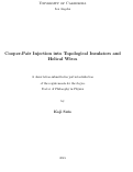 Cover page: Cooper-Pair Injection into Topological Insulators and Helical Wires