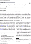 Cover page: Perspectives on Employer-Initiated Terminations Among Young Adults on the Autism Spectrum