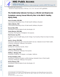 Cover page: The Relationship between Serving as a Mentor and Depressive Symptoms among Sexual Minority Men in the MACS Healthy Aging Study.