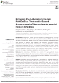 Cover page: Bringing the Laboratory Home: PANDABox Telehealth-Based Assessment of Neurodevelopmental Risk in Children