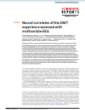 Cover page: Neural correlates of the DMT experience assessed with multivariate EEG