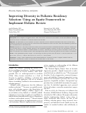 Cover page: Improving Diversity in Pediatric Residency Selection: Using an Equity Framework to Implement Holistic Review.