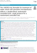Cover page: The I-MICRO trial, Ilomedin for treatment of septic shock with persistent microperfusion defects: a double-blind, randomized controlled trial—study protocol for a randomized controlled trial