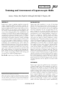 Cover page: Training and assessment of laparoscopic skills.