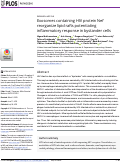 Cover page: Exosomes containing HIV protein Nef reorganize lipid rafts potentiating inflammatory response in bystander cells