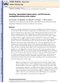 Cover page: Smoking, internalized heterosexism, and HIV disease management among male couples