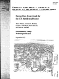 Cover page: Energy Data Sourcebook for the U.S. Residential Sector