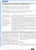 Cover page: Optical Coherence Tomography Angiography Vessel Density in Healthy, Glaucoma Suspect, and Glaucoma EyesOCT Angiography Vessel Density in Glaucoma
