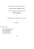 Cover page: Array Processing for Atmospheric Sensing