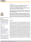 Cover page: Cardiovascular and respiratory effects of lumbosacral epidural bupivacaine in isoflurane-anesthetized dogs: The effects of two volumes of 0.25% solution