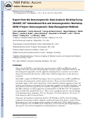 Cover page: 16(th) IHIW: immunogenomic data-management methods. report from the immunogenomic data analysis working group (IDAWG).
