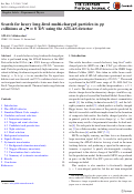 Cover page: Search for heavy long-lived multi-charged particles in pp collisions at [Formula: see text]&nbsp;TeV using the ATLAS detector.