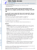 Cover page: PrEP Use and HIV Incidence Among Youth At-Risk for HIV Infection in Los Angeles and New Orleans: Findings From ATN 149