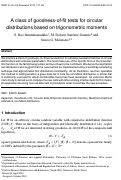 Cover page: A class of goodness-of-fit tests for circular distributions based on trigonometric moments