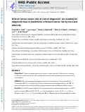 Cover page: Risk of cancer versus risk of cancer diagnosis? Accounting for diagnostic bias in predictions of breast cancer risk by race and ethnicity