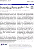 Cover page: Corroborating evidence refutes batch effect as explanation for fetal bacteria