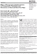 Cover page: Effect of Perioperative Antithrombotics on Postoperative Transfusion and Hematoma in Head and Neck Free Flaps.