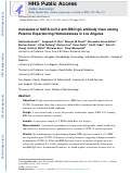 Cover page: Correlates of SARS‐CoV‐2 anti‐RBD IgG antibody titers among persons experiencing homelessness in Los Angeles