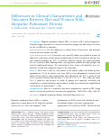 Cover page: Differences in Clinical Characteristics and Outcomes Between Men and Women With Idiopathic Pulmonary Fibrosis: A Multicenter Retrospective Cohort Study.