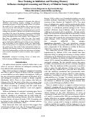 Cover page: Does Training in Inhibition and Working MemoryInfluence Analogical reasoning and Theory of Mind in Young Children?