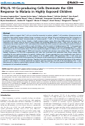 Cover page: IFNγ/IL-10 Co-producing Cells Dominate the CD4 Response to Malaria in Highly Exposed Children