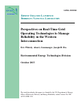 Cover page: Perspectives on Real-Time Grid Operating Technologies to Manage Reliability in the Western Interconnection