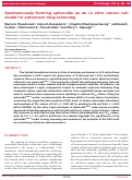 Cover page: Spontaneously-forming spheroids as an in vitro cancer cell model for anticancer drug screening.