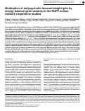 Cover page: Moderation of antipsychotic-induced weight gain by energy balance gene variants in the RUPP autism network risperidone studies