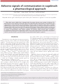 Cover page: Airborne signals of communication in sagebrush: a pharmacological approach