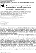 Cover page: Frequent genic rearrangements in two regions of grass genomes identified by comparative sequence analysis