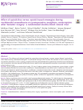 Cover page: Effect of opioid-free versus opioid-based strategies during multimodal anaesthesia on postoperative morphine consumption after bariatric surgery: a randomised double-blind clinical trial.