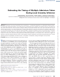 Cover page: Estimating the Timing of Multiple Admixture Pulses During Local Ancestry Inference