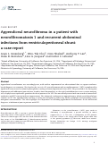 Cover page: Appendiceal neurofibroma in a patient with neurofibromatosis 1 and recurrent abdominal infections from ventriculoperitoneal shunt: a case report