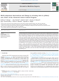 Cover page: Multi-component interventions and change in screening rates in primary care clinics in the Colorectal Cancer Control Program