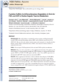 Cover page: Bile acid regulation of hepatic CSAD